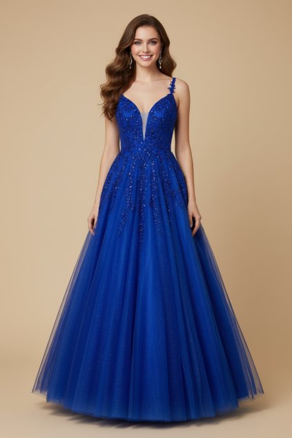 Maturitní Šaty LUCIANA královsky modré