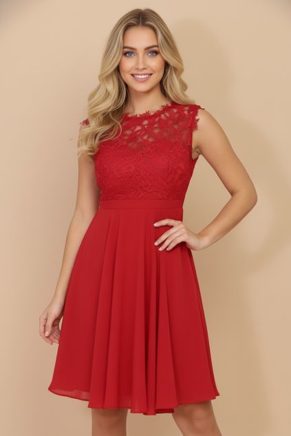 Koktejlové Šaty MAELYS červené