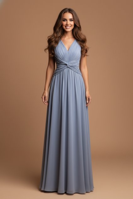 Společenské šaty ROSALIA modré - www.primabutik.cz