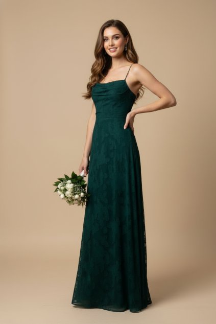 Společenské Šaty MICHELLE tmavě zelené