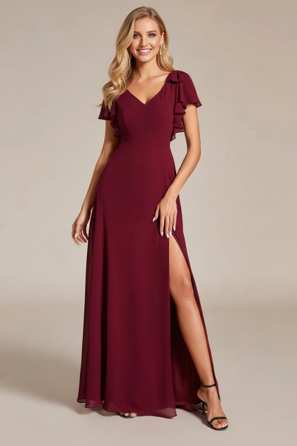 Společenské šaty pro družičky JADE vínové