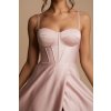 Společenské saténové Šaty EMMA růžové