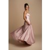 Společenské saténové Šaty EMMA růžové