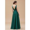 Maturitní saténové šaty BRIGITTE zelené