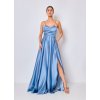 Plesové saténové šaty TERESA světle modré