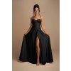 Společenské saténové Šaty EMMA černé