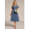 Společenské midi šaty EVELYNN modré