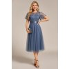 Společenské midi šaty EVELYNN modré