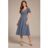 Společenské midi šaty MOLLY modré