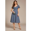 Společenské midi šaty MOLLY modré