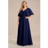 Společenské šaty pro plnoštíhlé JASIA tmavě modré