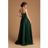 Společenské saténové Šaty MADELEINE tmavě zelené