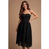Koktejlové krajkové Šaty SALMA černé