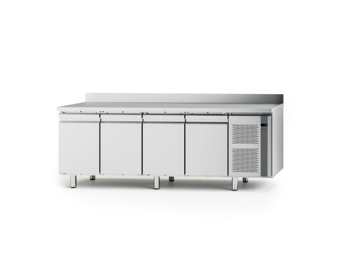 Tavolo Refrigerato Evolve 4 porte con alzatina