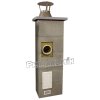 Komínový systém 7 m, 200 mm, s ventilační šachtou, kolmá odbočka