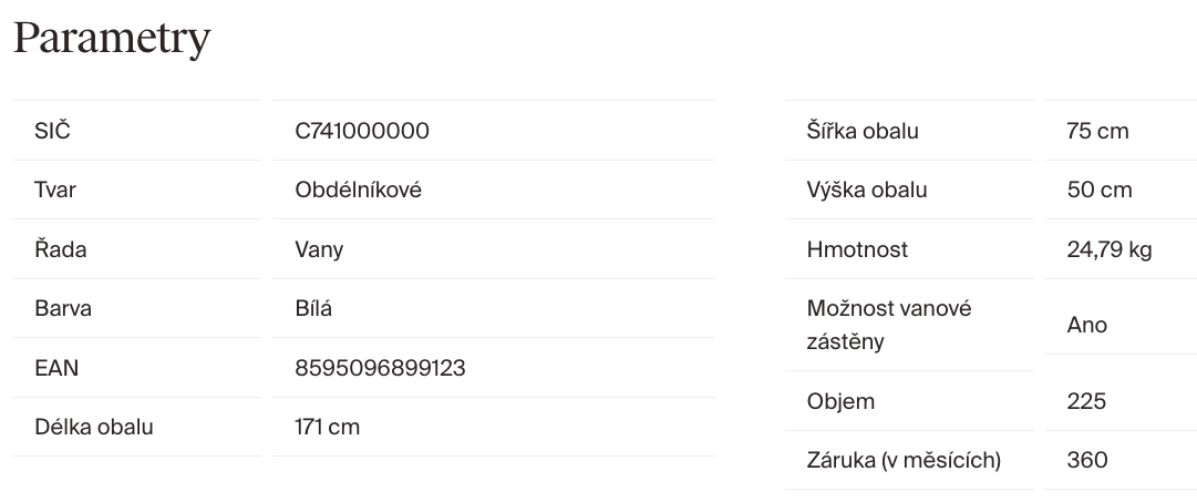 parametry-ravak-chrome-170x75-c741000000