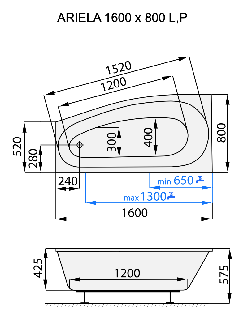 vana-ariela-160x80-cm-technicky-nakres
