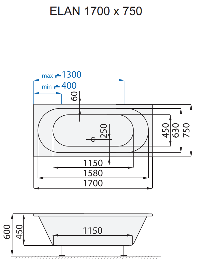santech-elan-170x75-cm-technicky-nakres