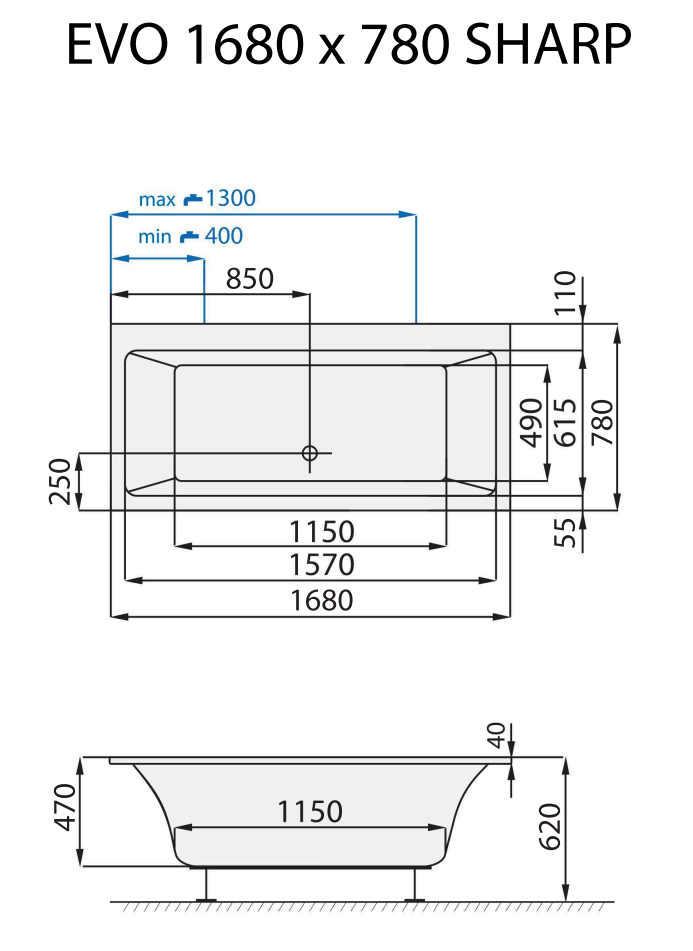 santech-evo-sharp-168x78-cm-technicky-nakres