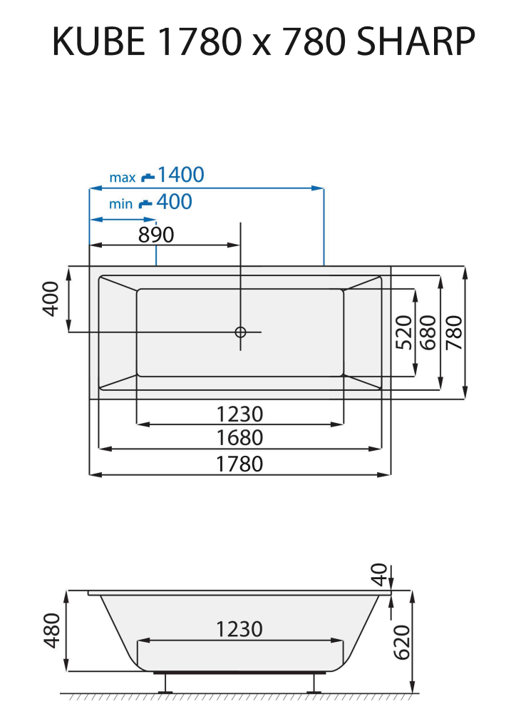 santech-kube-sharp-178x78-cm-technicky-nakres