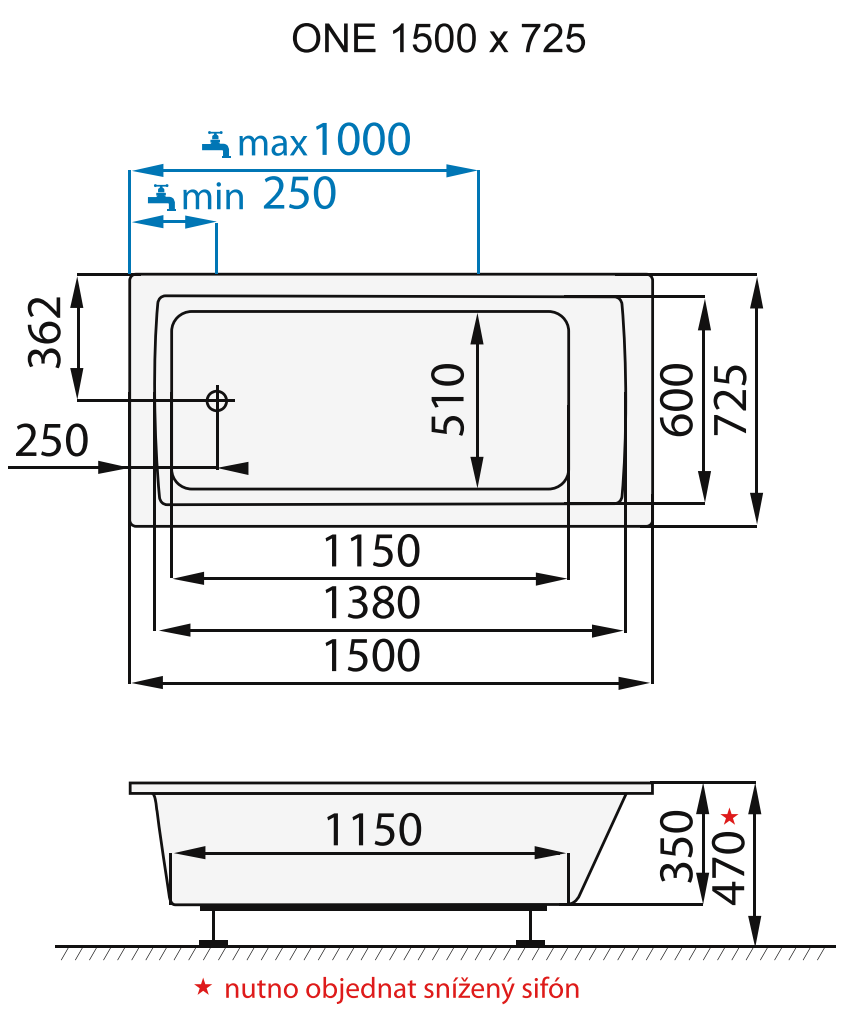 santech-one-1500x725-mm-technicky-nakres