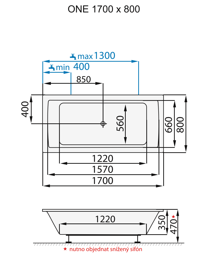 santech-one-170x80-cm-technicky-nakres