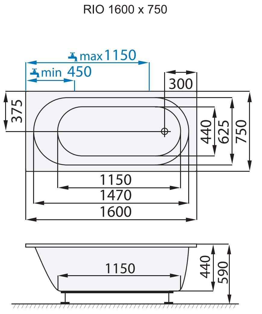 santech-rio-160x75-cm-technicky-nakres