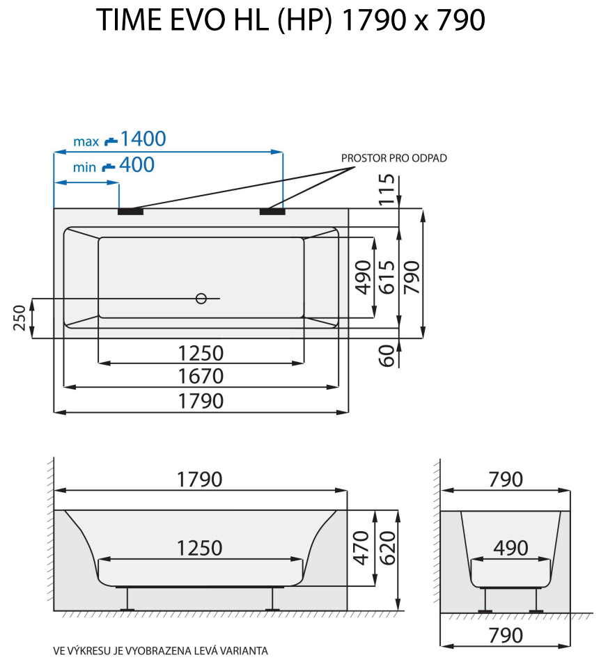 santech-time-evo-hl-179x79-cm-technicky-nakres