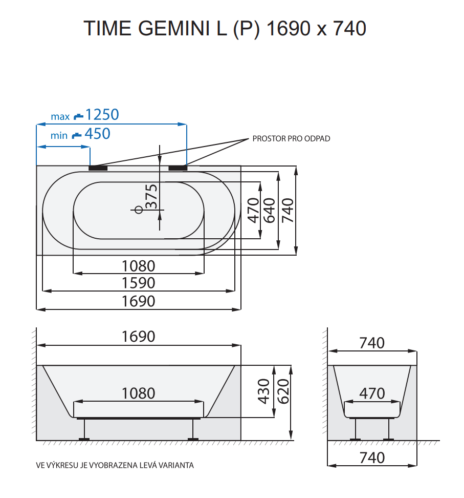 santech-time-gemini-l-p-169x74-cm-technicky-nakres