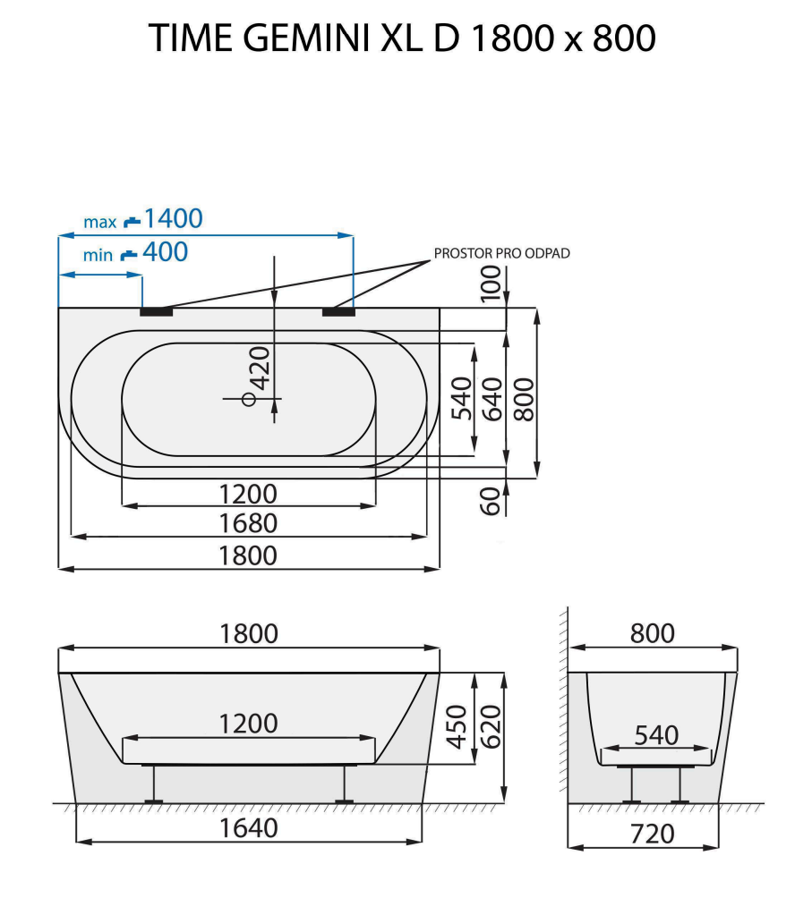 santech-time-gemini-xl-d-180x80-cm-technicky-nakres
