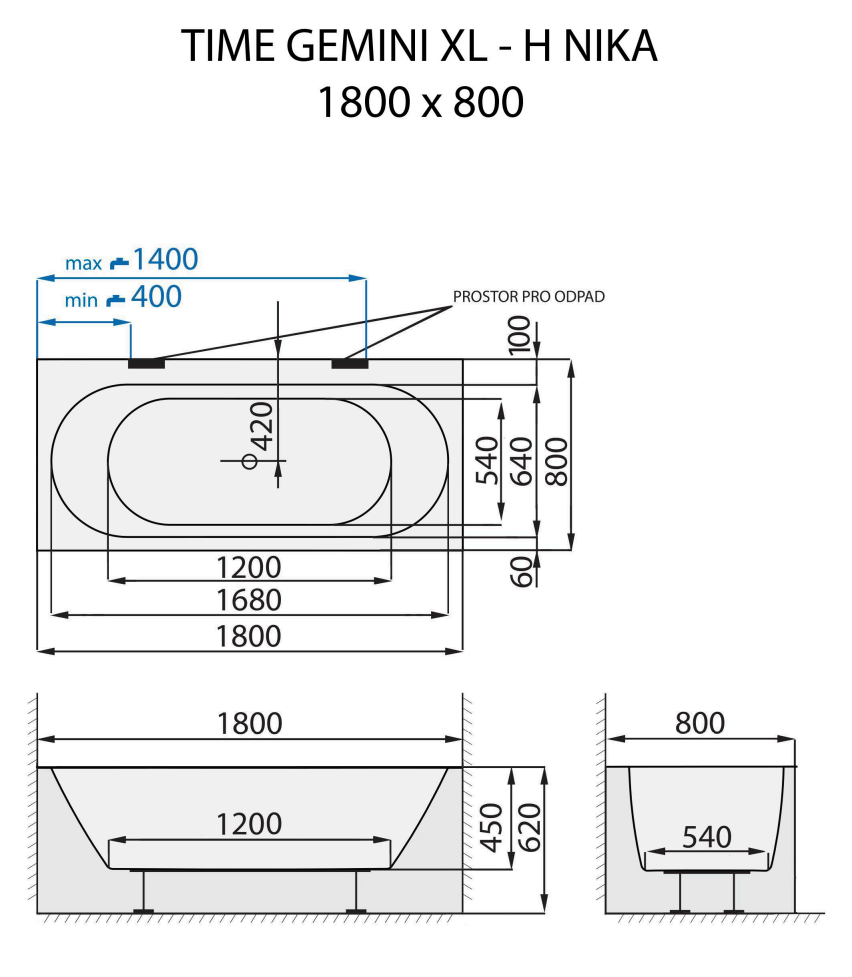 santech-time-gemini-xl-h-nika-180x80-cm-technicky-nakres