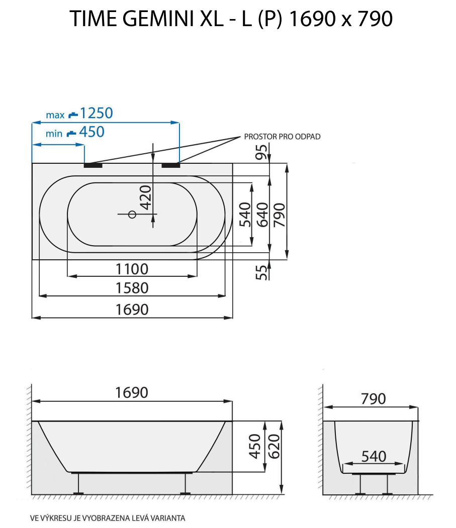 santech-time-gemini-xl-l-p-169x79-cm-technicky-nakres