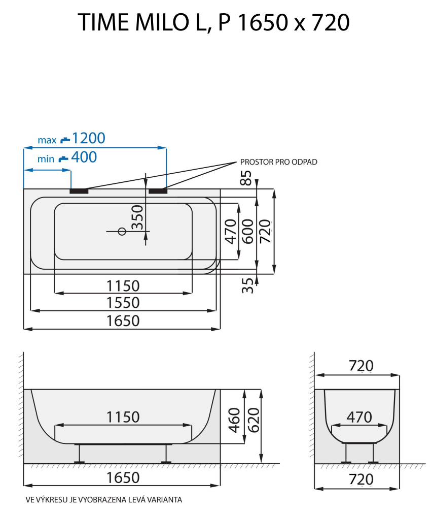 santech-time-milo-l-p-165x72-cm-technicky-nakres