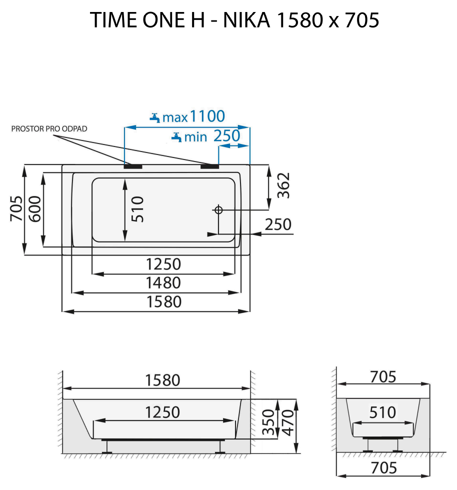 santech-time-one-nika-1580x705-mm-technicky-nakres