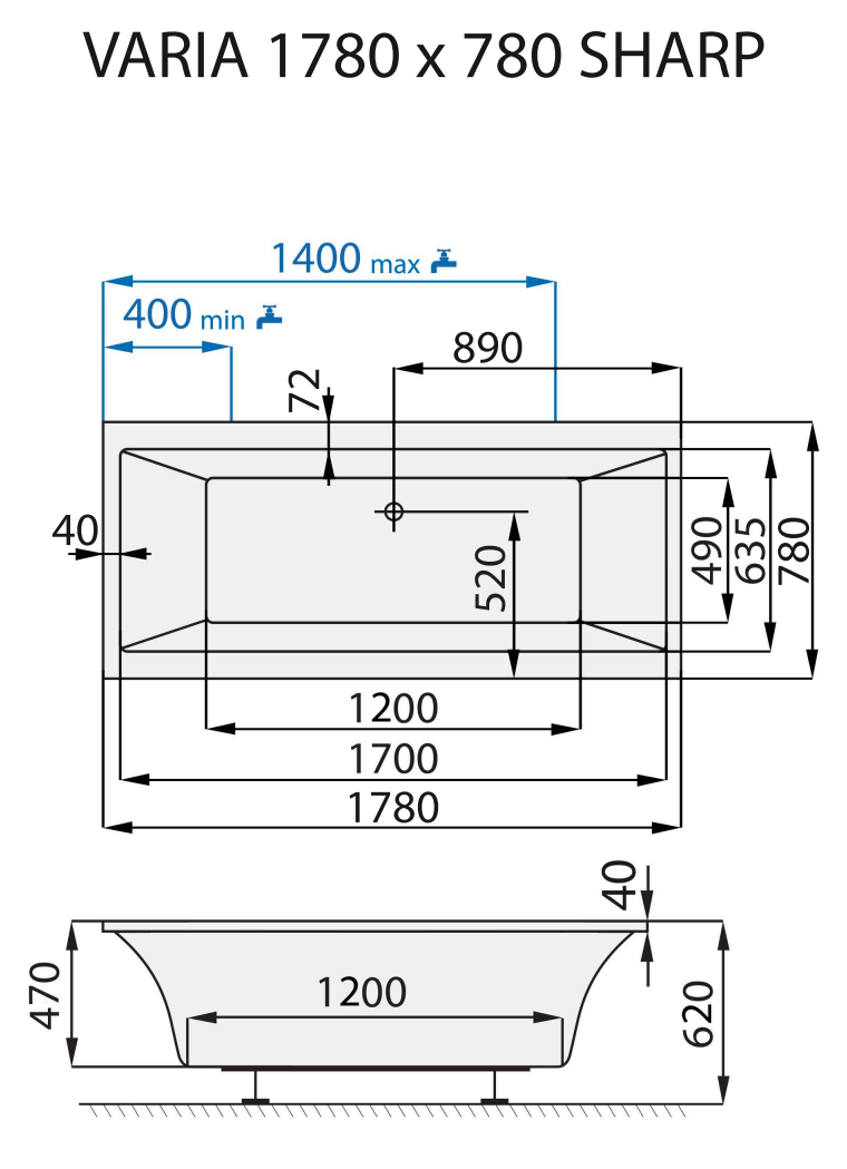santech-varia-sharp-178x78-cm-technicky-nakres