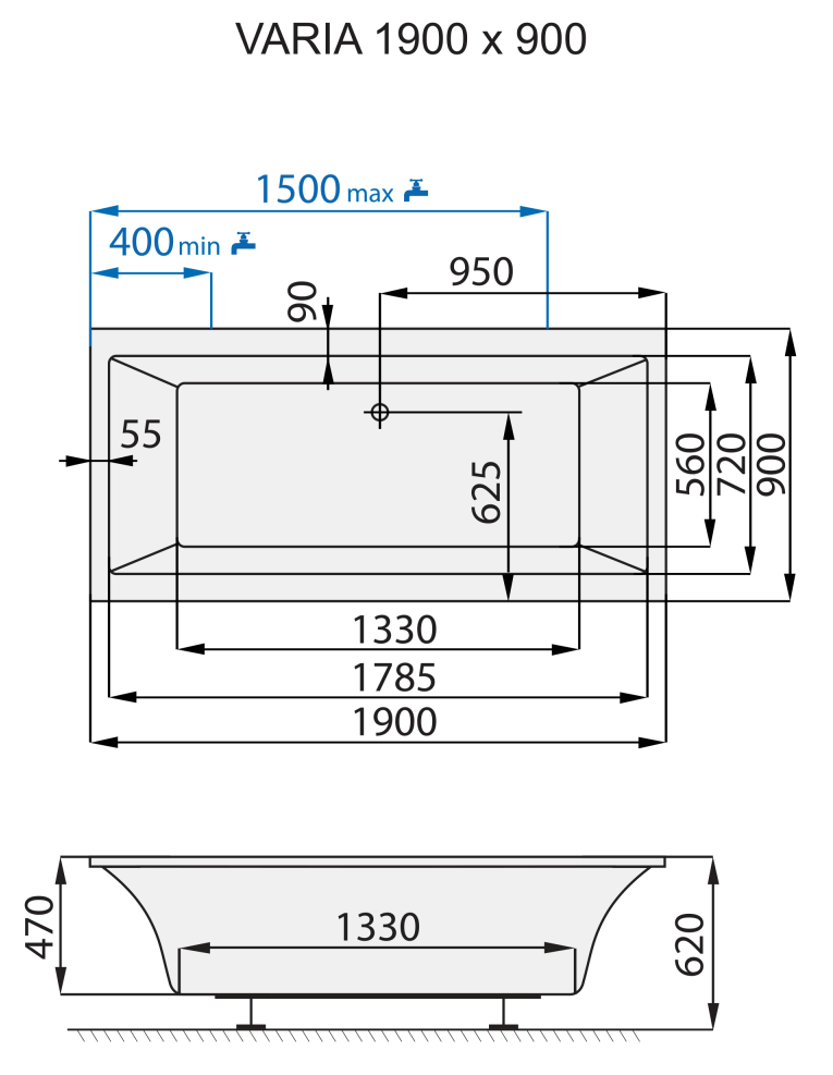 santech-varia-190x90-cm-technicky-nakres
