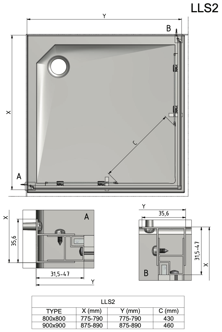 LLS2-ctverec-technicky-nakres