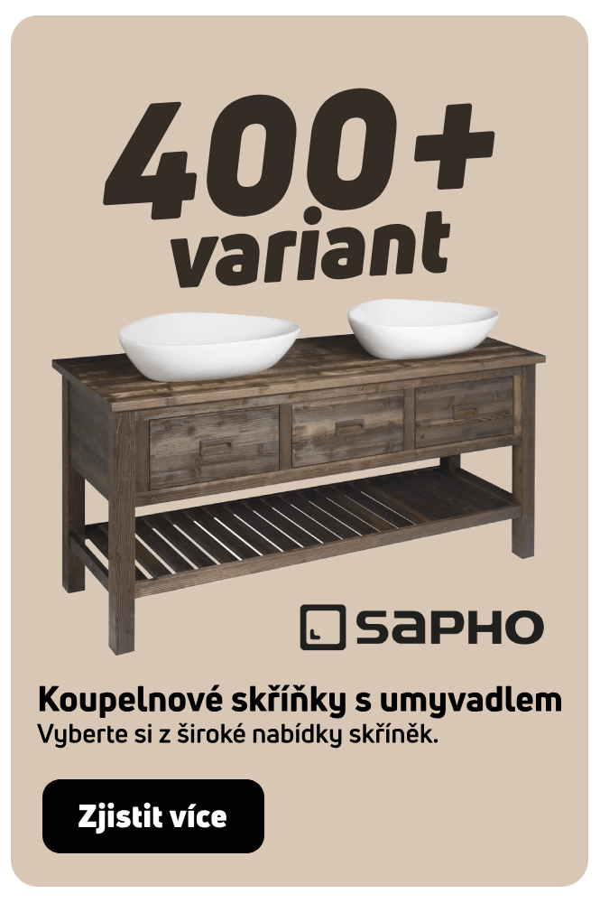 Koupelnové skříňky s umyvadlem od značky Sapho