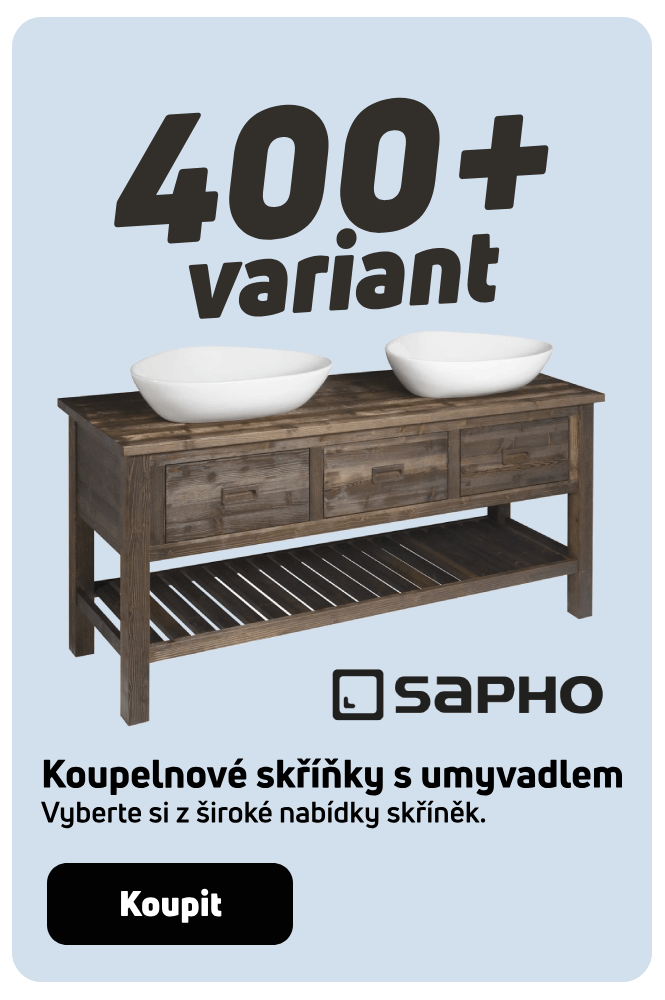 Koupelnové skříňky s umyvadlem od značky Sapho