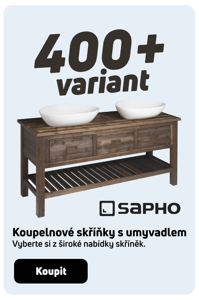 Koupelnové skříňky s umyvadlem od značky Sapho