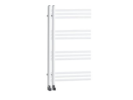 Otopné těleso / radiátor / topný žebřík: SAPHO DORLION otopné těleso 500 x 900 mm, bílá 1130-50 od značky Sapho. Série: Dorlion. Šířka: 500 mm. Výška: 900 mm. Výkon: 361 W. Barva: Bílá. Materiál: Ocel. Možnost vytápění: Kombinované vytápění. Doporučená topná tyč o výkonu: 300 W. Doporučené umístění: Koupelna. Rozměry (šxv): 500 x 900 mm. Rozteč připojení 50 mm: Nesymetrické (na bok). Rozteč připojení přesně: 50 mm. Styl: Designový. Tvar: Designový, Tvar E. Připojení: Středové připojení.