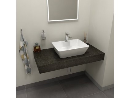 Sapho TAILOR rockstone deska 100x50 cm, provedení límce L TR100L