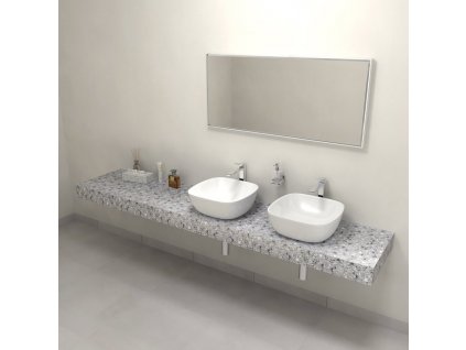 Sapho TAILOR rockstone deska 220x50 cm, provedení límce C TR220C