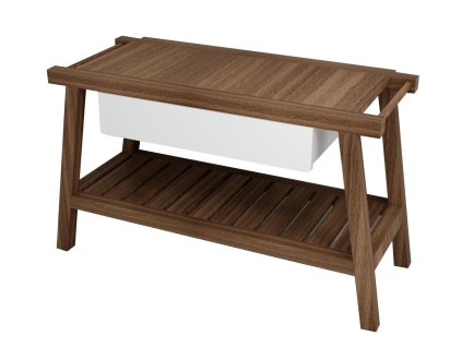 SAPHO PRIM umyvadlová skříňka 125x72x50cm, buk/bílá PM125