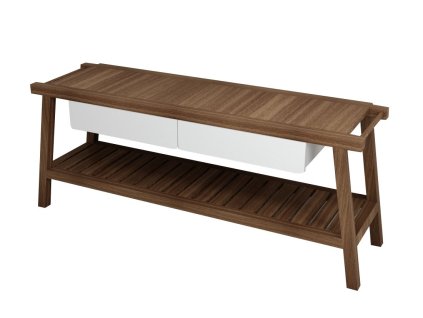 SAPHO PRIM umyvadlová skříňka 183x72x50cm, buk/bílá PM185