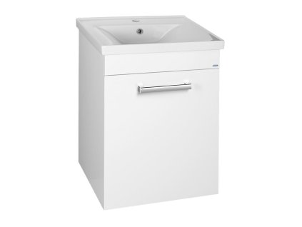 AQUALINE POLY umyvadlová skříňka 51,8x74,6x44 cm, 1xdvířka, bílá PL052