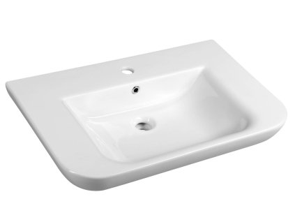AQUALINE DORI keramické umyvadlo s odkládací plochou 70x48 cm, bílá