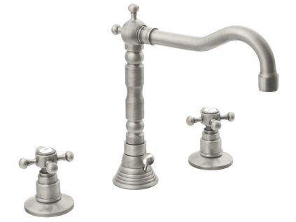 REITANO ANTEA tříprvková umyvadlová baterie s retro hubicí, s výpustí, nikl 3228