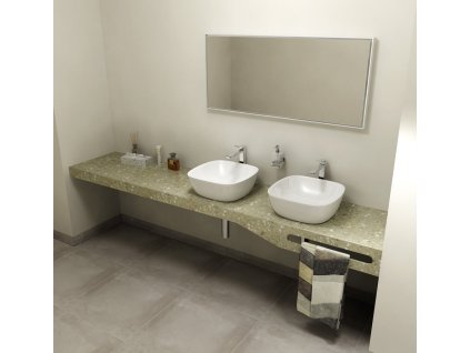 SAPHO TAILOR+ rockstone deska 240x50 cm, límec F, držák ručníku vpravo TRP240F