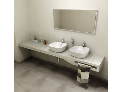 SAPHO TAILOR+ rockstone deska 240x50 cm, límec R, držák ručníku vpravo TRP240R